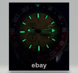 Seiko Preowned Diver's 7002-7001 Auto Yellow Dial Pepsi Bezel Navy Scuba Band