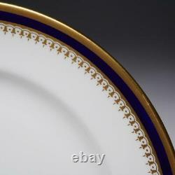 Set Of (12) Spode Knightsbridge Cobalt Blue & Gold Gilt Salad Plates, 8