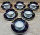 Set Of 6 Rosenthal Classic Rose Demitasse Cups And Saucers Cobalt Blue