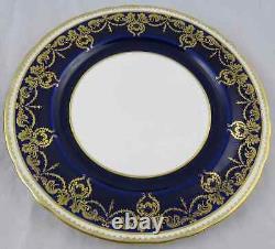 Set of 5 Aynsley Cobalt Blue & Gold Dinner Plates 8031 10-1/2