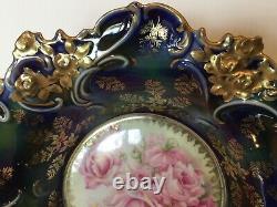 Stunning Rs Prussia Cobalt Gold Bowl Marked