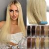 Tape In Human Hair Extensions Invisible Skin Weft Real Remy Hair Grey Thick 100g