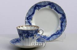 Tea set 6/21 pcs BLUE RHAPSODY Cobalt & 22K-gold, Lomonosov Porcelain, Russia