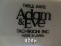 Tuchikichi Adam & Eve Cobalt Blue & Gold Trim 8 Salad 7 7/8