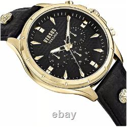 Versus Versace Mens Chrono Lion Gold 45mm Strap Fashion Watch