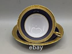 Vintage Aynsley Cobalt Blue & Gold Bone China Cup & Saucer Unused