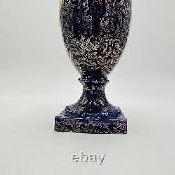 Vintage Empire Ware Shelton Cobalt blue gold Pedestal Urn Vase Made in England