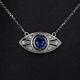 Vintage Style Wedding Evileye Pendant 14k White Gold 1.80 Ct Lab Created Diamond