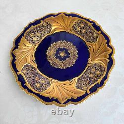 WEIMAR PORCELAIN Cobalt Blue Gold Plate German China Made in Germany