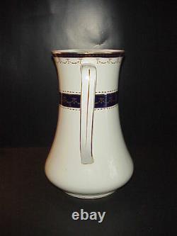Wedgwood Imperial Porcelain Pitcher & Wash Bowl Basin Set Cobalt & Gold C. 1906