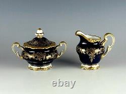 Weimar Germany Katharina Cobalt Blue/Gold Porcelain Tea Service Set
