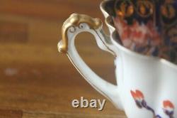 Wileman Foley Daisy Cobalt Gold Imari Teacup Tea cup Saucer pre Shelley