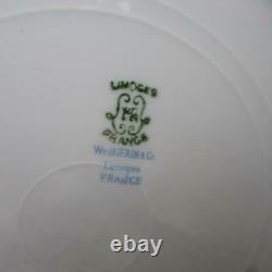 Wm Guerin & Co Limoges France Gold Cobalt Blue 12 Dinner Plates 9¾ inches