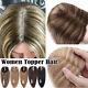 Women Topper Hairpiece Clip In Remy Human Hair Top Toupee Silk Base Thin Hair Us