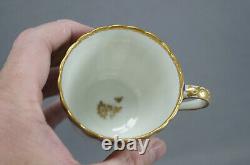 Ancien Derby Cobalt & Gold Tea Bowl Coffee Cup & Saucer Trio Vers 1782-1800 B