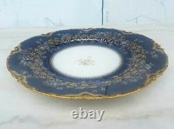 Antique Mayer Haviland Limoges Cobalt Blue Gold Filigree Plate