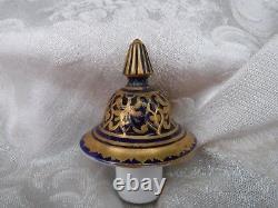 Antique Royal Crown Derby Decanter Covered Vase Urn Cobalt Gold Défauts