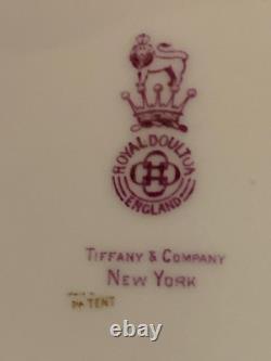 Assiette à poisson ROYAL DOULTON pour TIFFANY & CO Bleu Cobalt & Or 1901-1922 Signé