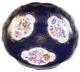 Assiette En Porcelaine Meissen Antique Du Milieu Du Xixe Siècle, Bleu Cobalt Et Or, Avec Motifs Floraux