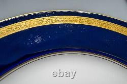 Assiettes de dîner en cobalt bleu avec incrustations d'or Rosenthal Eminence, ensemble de 12, 10 1/8'
