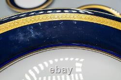 Assiettes de dîner en cobalt bleu avec incrustations d'or Rosenthal Eminence, ensemble de 12, 10 1/8'