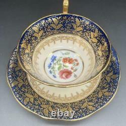 Aynsley #63 Cobalt Blue Gold Cup Saucer Royaume-uni