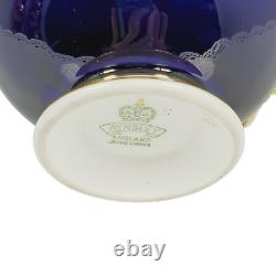 Aynsley Cabbage Rose Cobalt Bleu Avec Gold Gilt Signé J A Bailey Tea Cup Uniquement