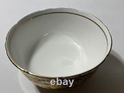 Aynsley Scarce Gold Chintz Cobalt Blue Bone Chine Open Sugar Bowl, Creamer 1930s