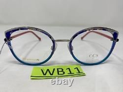 Coco Song CCS171 Col. 3 Monture de lunettes à verres complets avec insert en or 24 carats, 52-19-140, modèle WB11