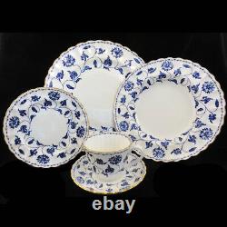 Colonel Blue By Spode 5 Piece Place Setting New Jamais Utilisé Made In England Y6235