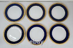 Copeland Spode Cobalt Blue Gold Incrusted Dinner Plates Set 10 -10 1/4d Antique