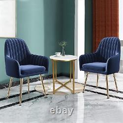 Ensemble de salle à manger et de salon en velours pour chaises Chiars, 2 chaises d'appoint avec accoudoirs rembourrés