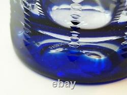 Faberge Egg Russe Cobalt Bleu Cristal Operetta 24k Gold Whiskey Glass Decanter
