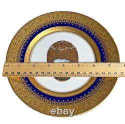 Faberge Imperial Heritage Cobalt Blue Gold 7 7/8 Plaque De Salade Peter The Great