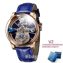 Hommes 2024 Montre pour hommes Pindu Design Tourbillon en diamant 3Bar Luxe Astronomi