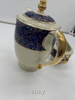 Johann Haviland Pot à café/thé Cobalt Blue & Gold Bavaria Rosenthal 1950-1970