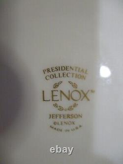 Lenox Presidential Collection Jefferson Cobalt Blue Band Red Gold 7 Plaques De Salade