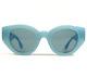 Lunettes De Soleil Burberry Meadow B4390 4086/80 Bleu Clair Or Transparent Avec Verres Bleus