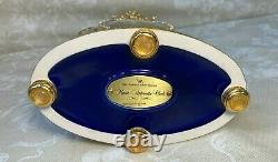 Marie Antoinette Horloge Franklin Monnaie Cobalt Bleu Avec Diamants Faux Courses / Strikes