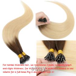 Mettre en évidence 200PCS ÉPAIS 100% Extensions de cheveux humains Remy Micro Loop Nano Ring Bead