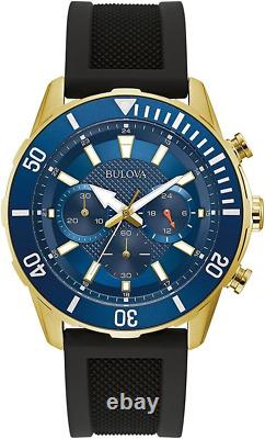 Montre chronographe sport homme Bulova avec bracelet en silicone