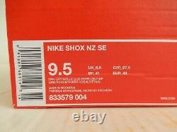 Nike Shox Nz Se Dark Grey-metallic Gold-hyper Cobalt Blue Sz 9.5 833579-004