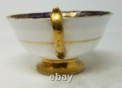 Paragon Double Mandat Cobalt Blue Gold And Flowers Cup Saucer Set A315