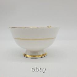Paragon Tea Cup And Saucer Chrysanthemum Floral Cobalt Blue Gold Exc Cond