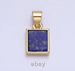 Pendentif en or massif 10k avec lapis lazuli naturel