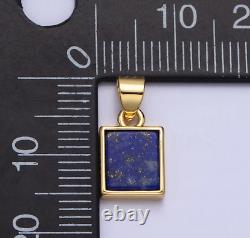 Pendentif en or massif 10k avec lapis lazuli naturel