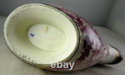 Porcelaine Antique Continental Sauce Boat Avec Sous-plaque Cobalt & Or Avec Putti