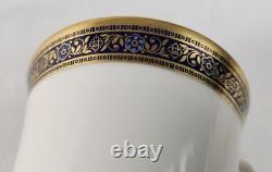 Porcelaine de Chine Royal Doulton HARLOW Or & Bleu Cobalt ENCRUSTED Lot de 23 pièces