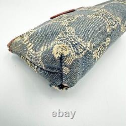 RARE! Pochette Sac à main CÉLINE Paris Macadam en Denim Authentique