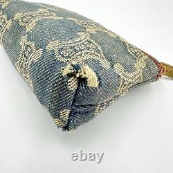 RARE! Pochette Sac à main CÉLINE Paris Macadam en Denim Authentique